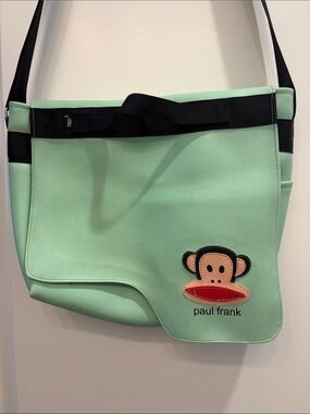 Vintage Paul Frank Messenger Bag Green & White